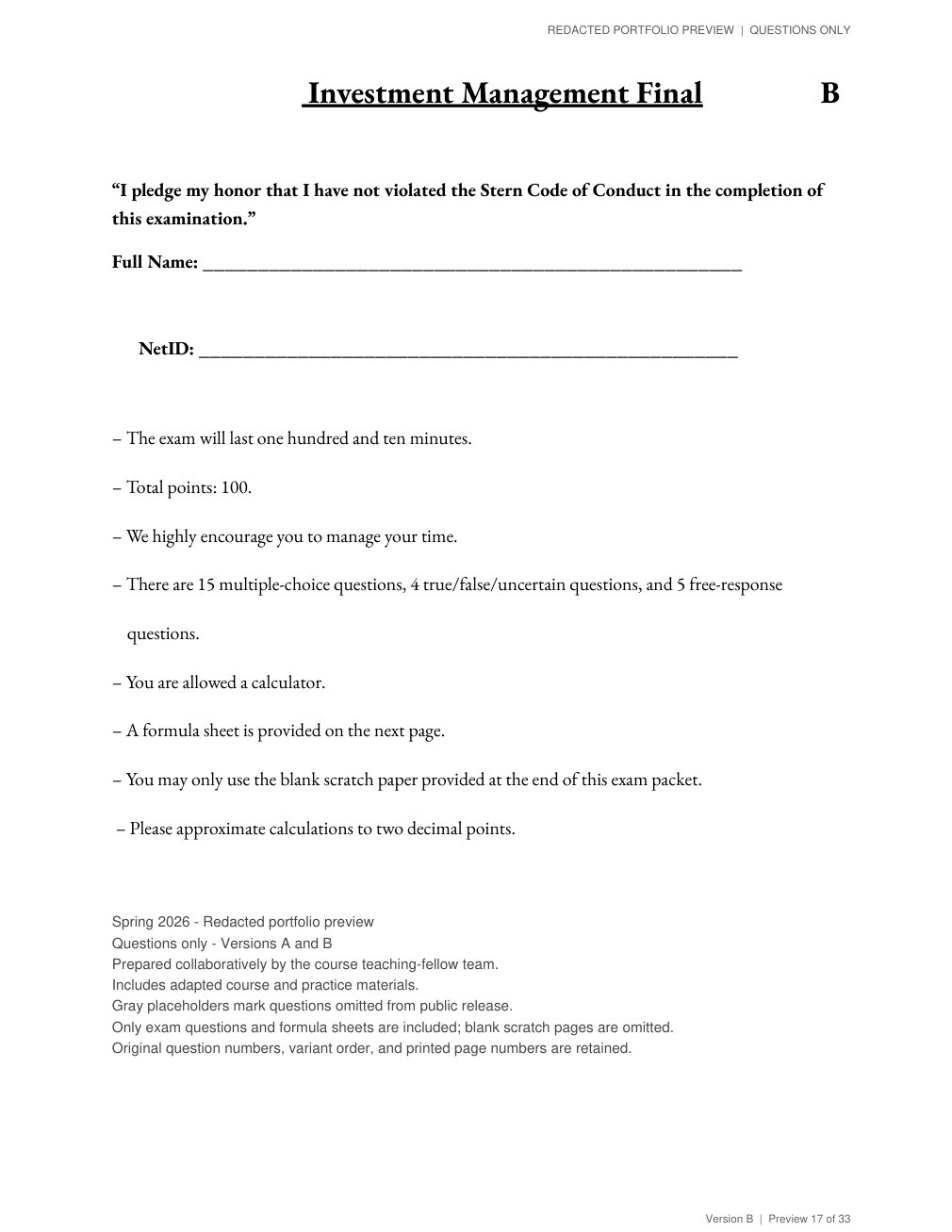 Final, version B, page 1