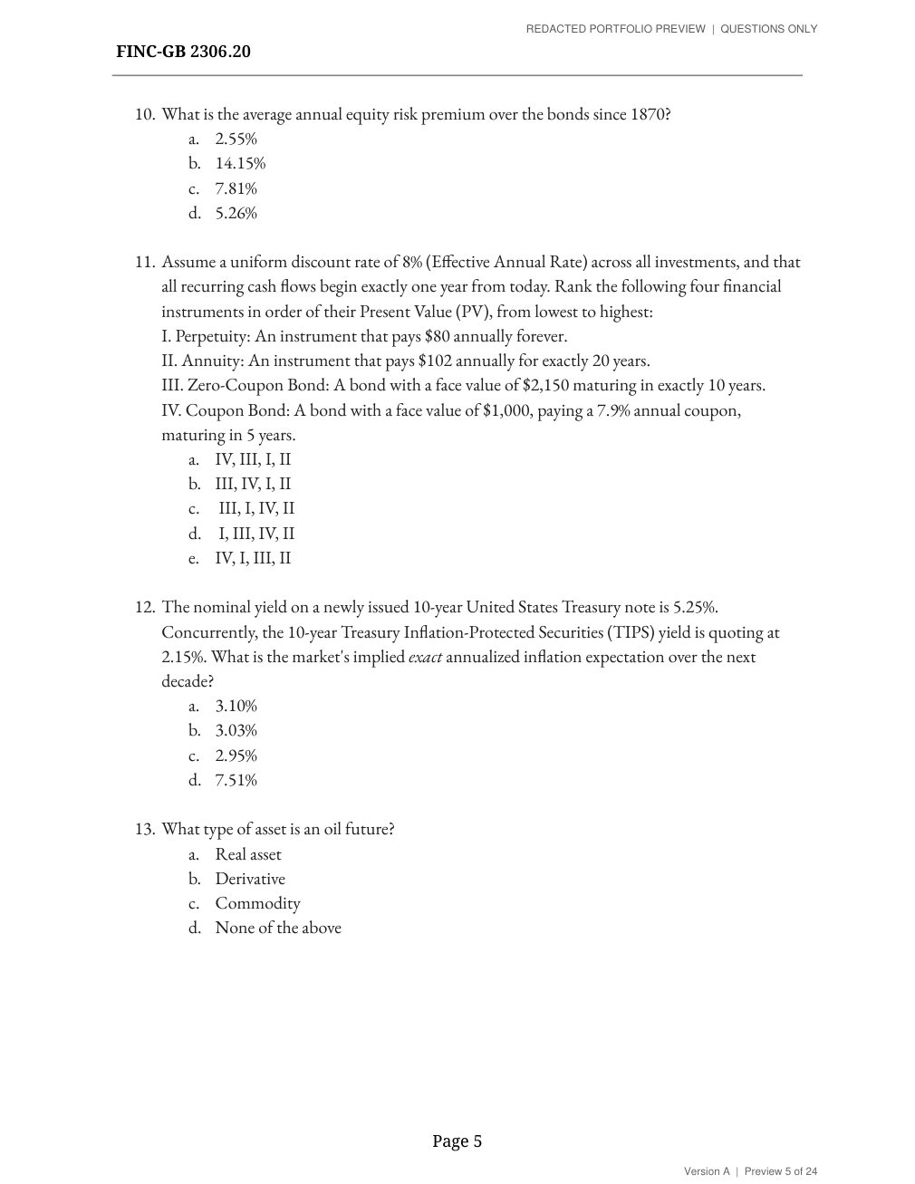Midterm, version A, page 5